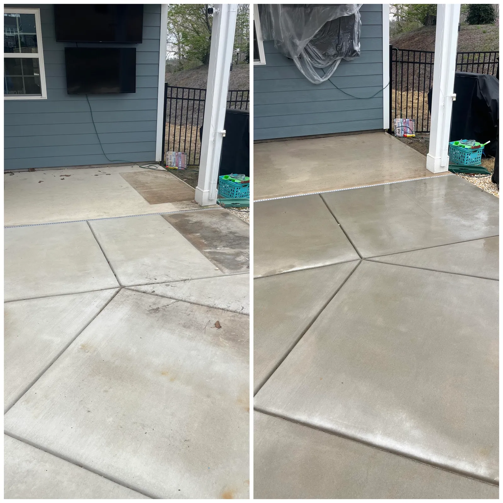 Paver Cleaning Before & After in Denver, NC & Lake Norman. Stand Out Exterior Cleaning