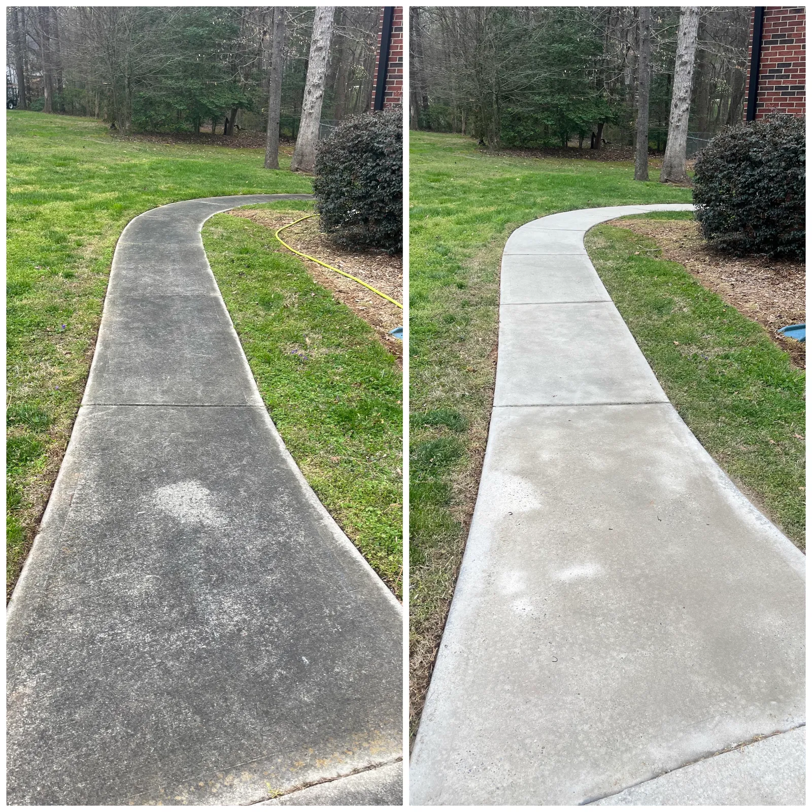 House Washing Before & After in Denver, NC & Lake Norman. Stand Out Exterior Cleaning