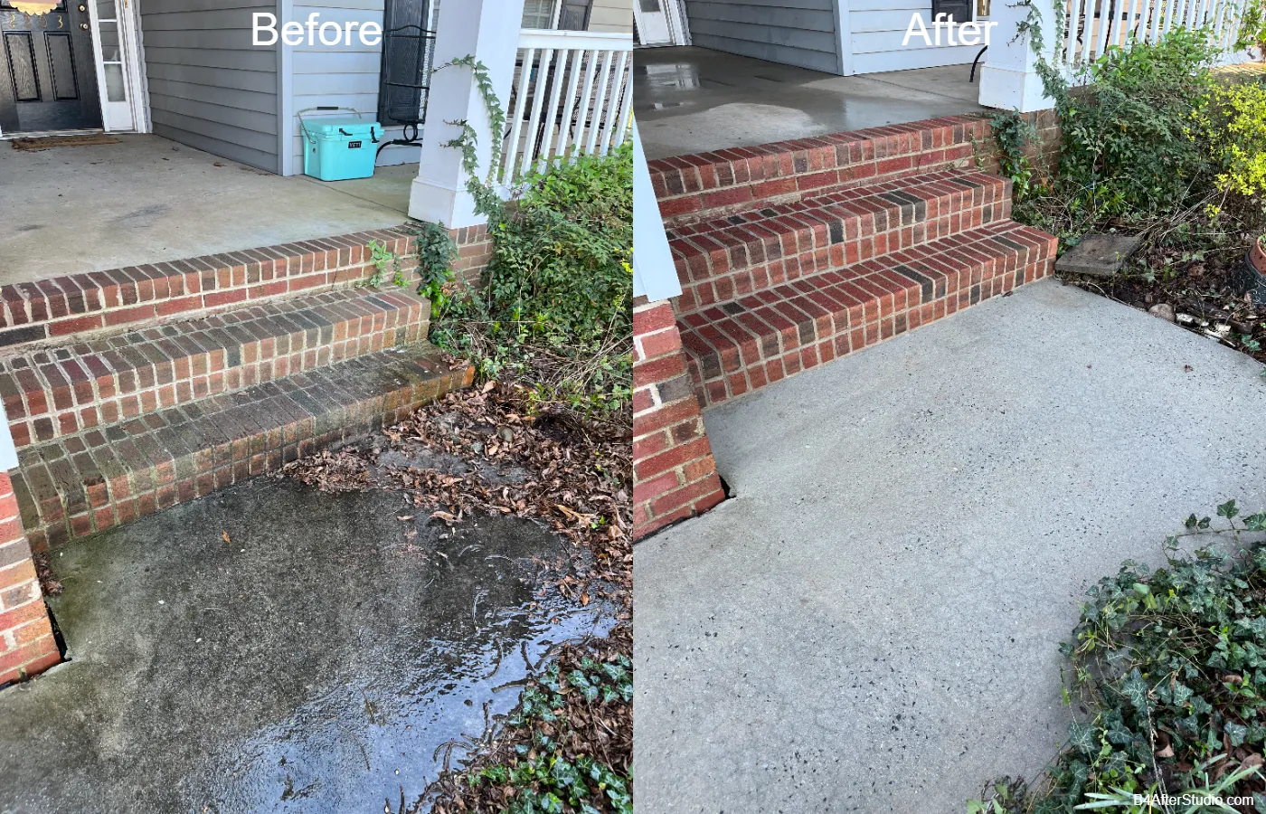 Before & After in Denver, NC & Lake Norman. Stand Out Exterior Cleaning