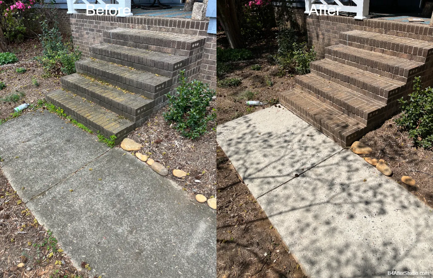 Before & After in Denver, NC & Lake Norman. Stand Out Exterior Cleaning