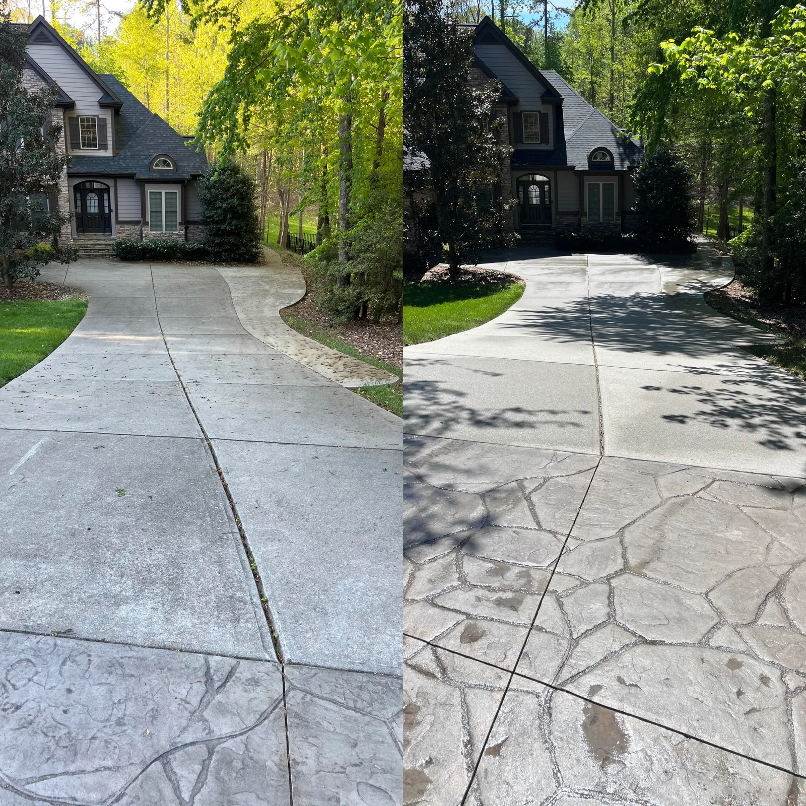 Before & After in Denver, NC & Lake Norman. Stand Out Exterior Cleaning
