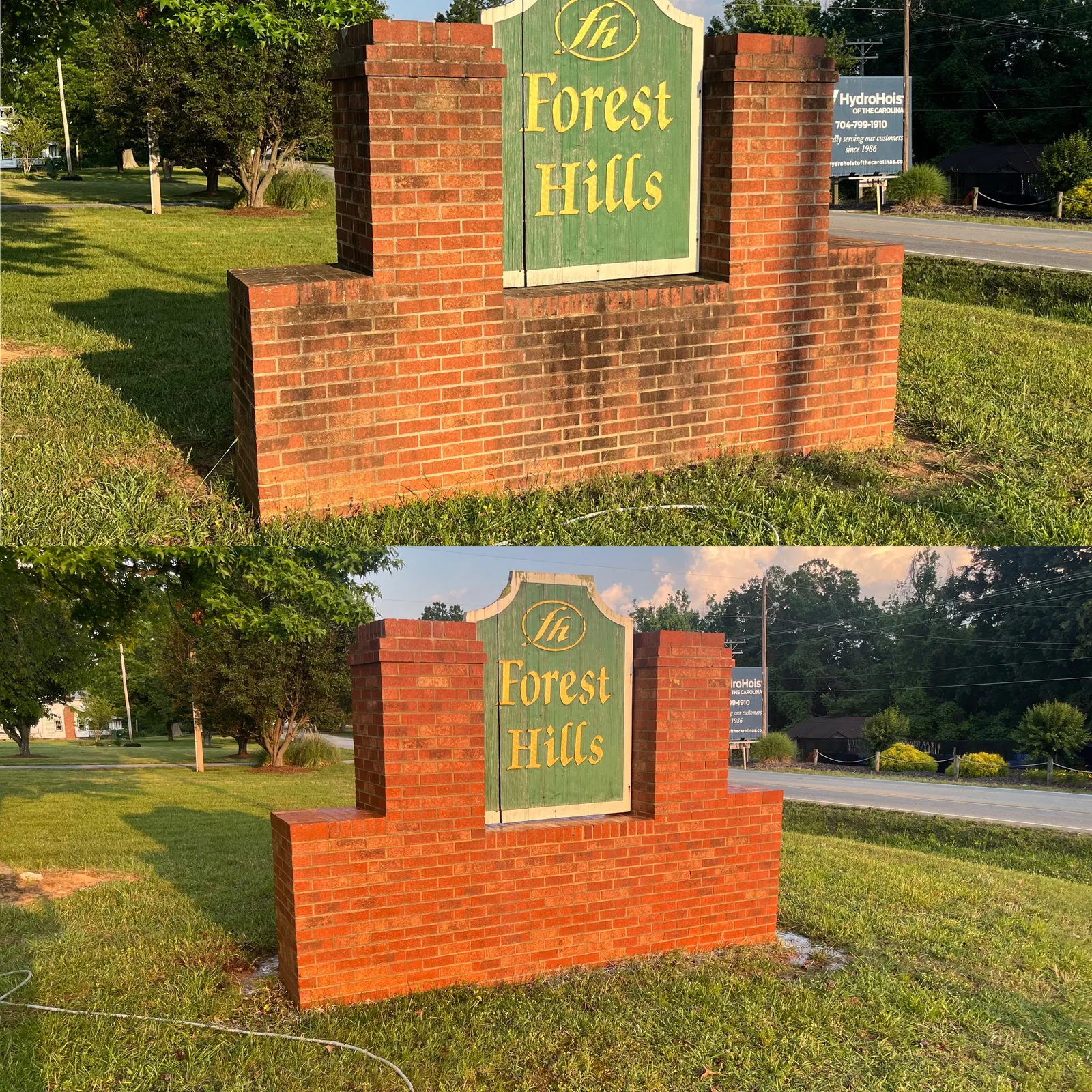 House Washing Before & After in Denver, NC & Lake Norman. Stand Out Exterior Cleaning