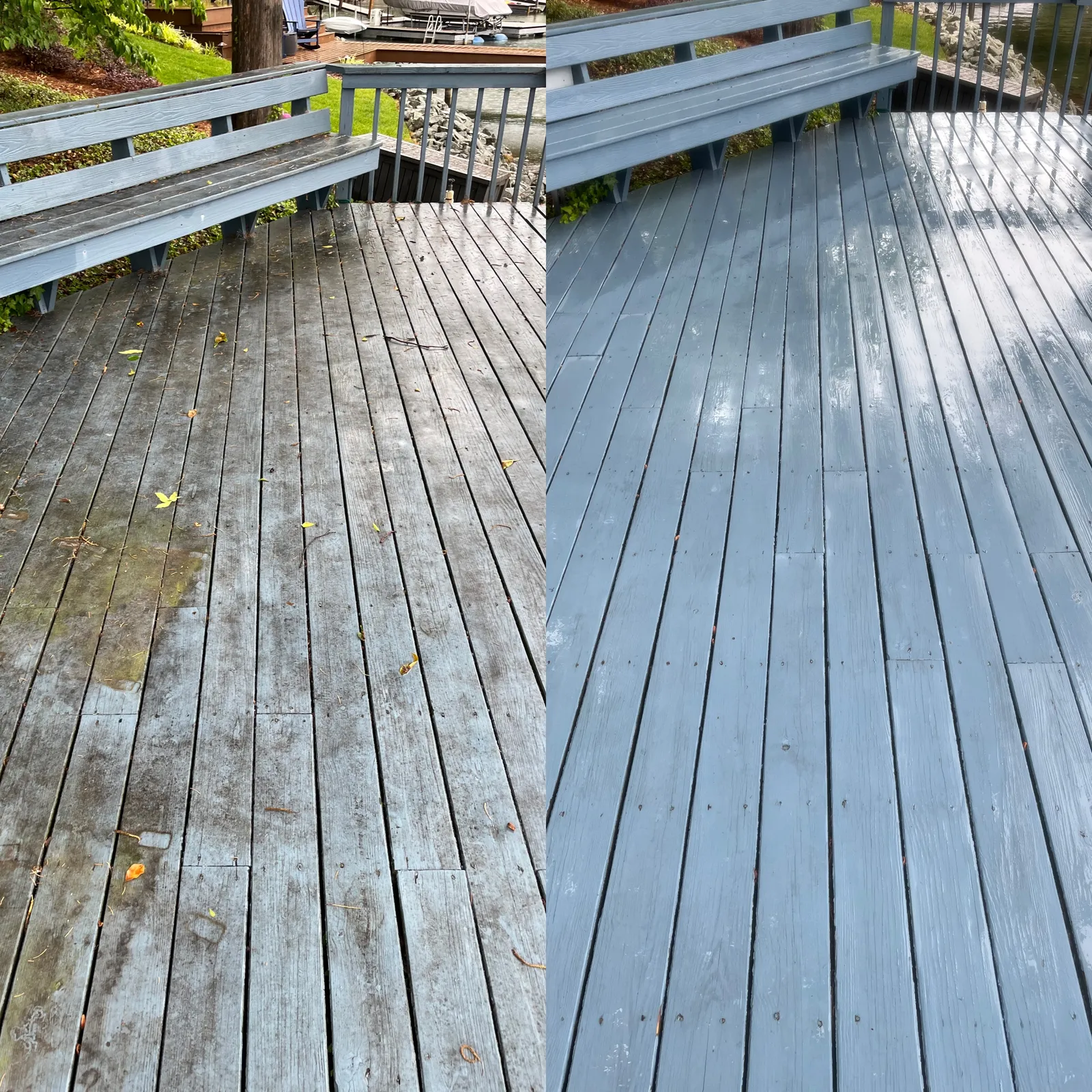 House Washing Before & After in Denver, NC & Lake Norman. Stand Out Exterior Cleaning