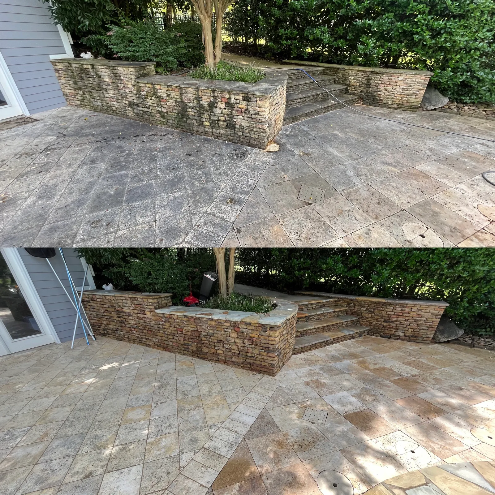 House Washing Before & After in Denver, NC & Lake Norman. Stand Out Exterior Cleaning