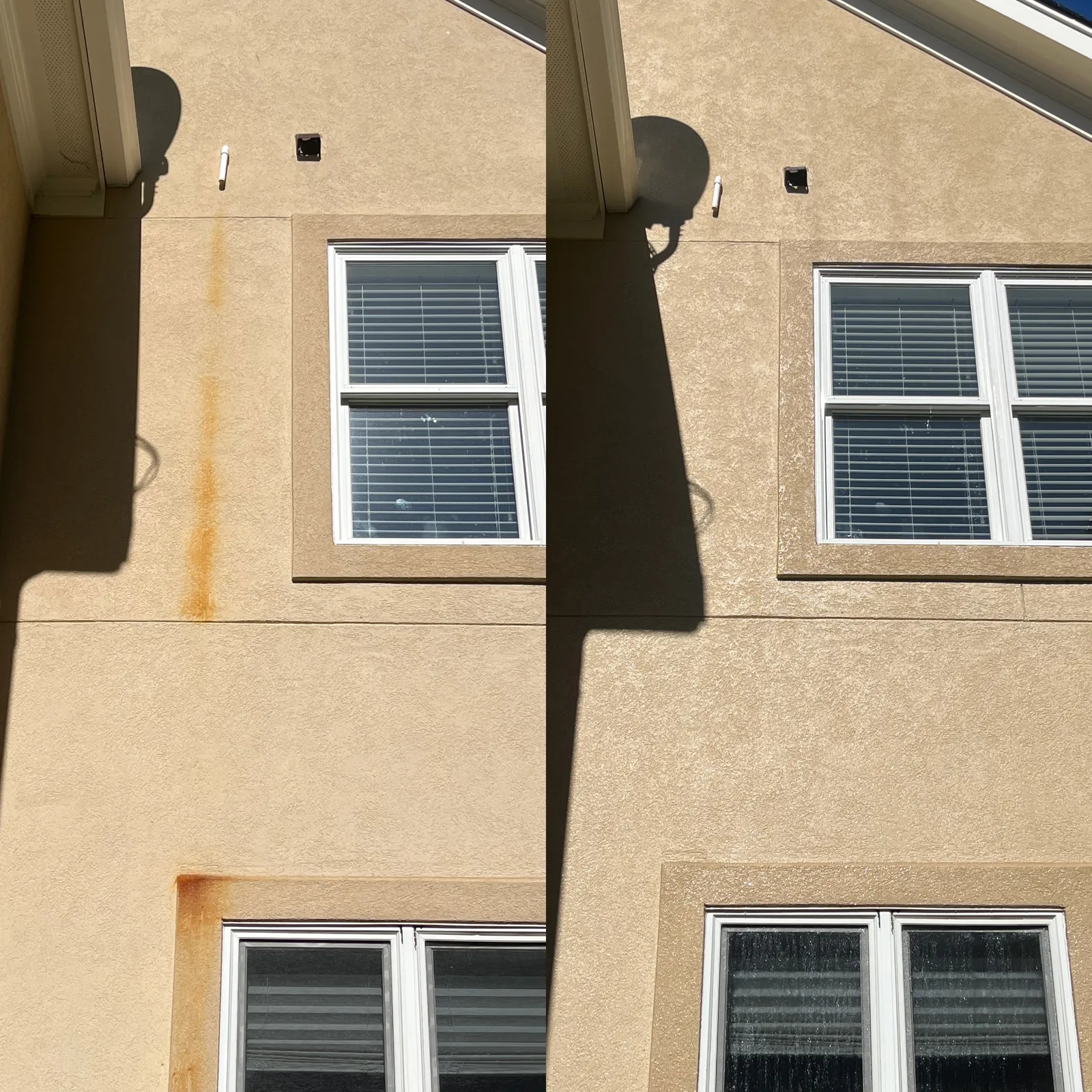 House Washing Before & After in Denver, NC & Lake Norman. Stand Out Exterior Cleaning
