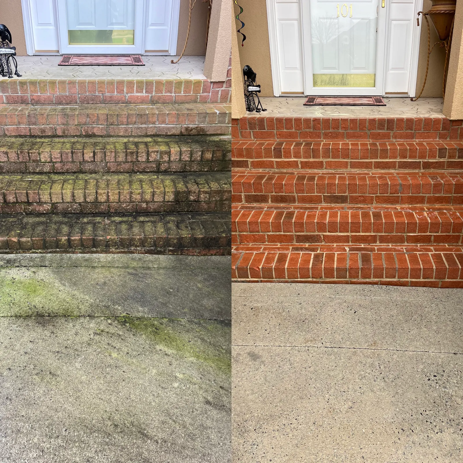 Paver Cleaning Before & After in Denver, NC & Lake Norman. Stand Out Exterior Cleaning