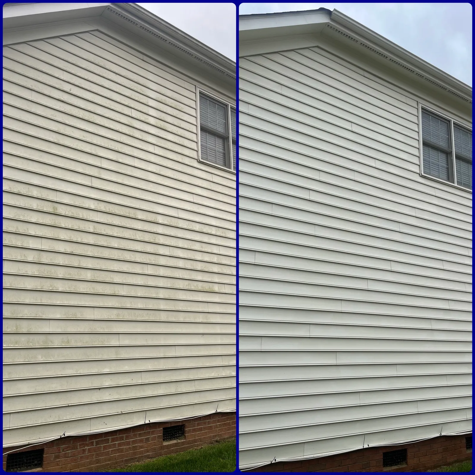 House Washing Before & After in Denver, NC & Lake Norman. Stand Out Exterior Cleaning