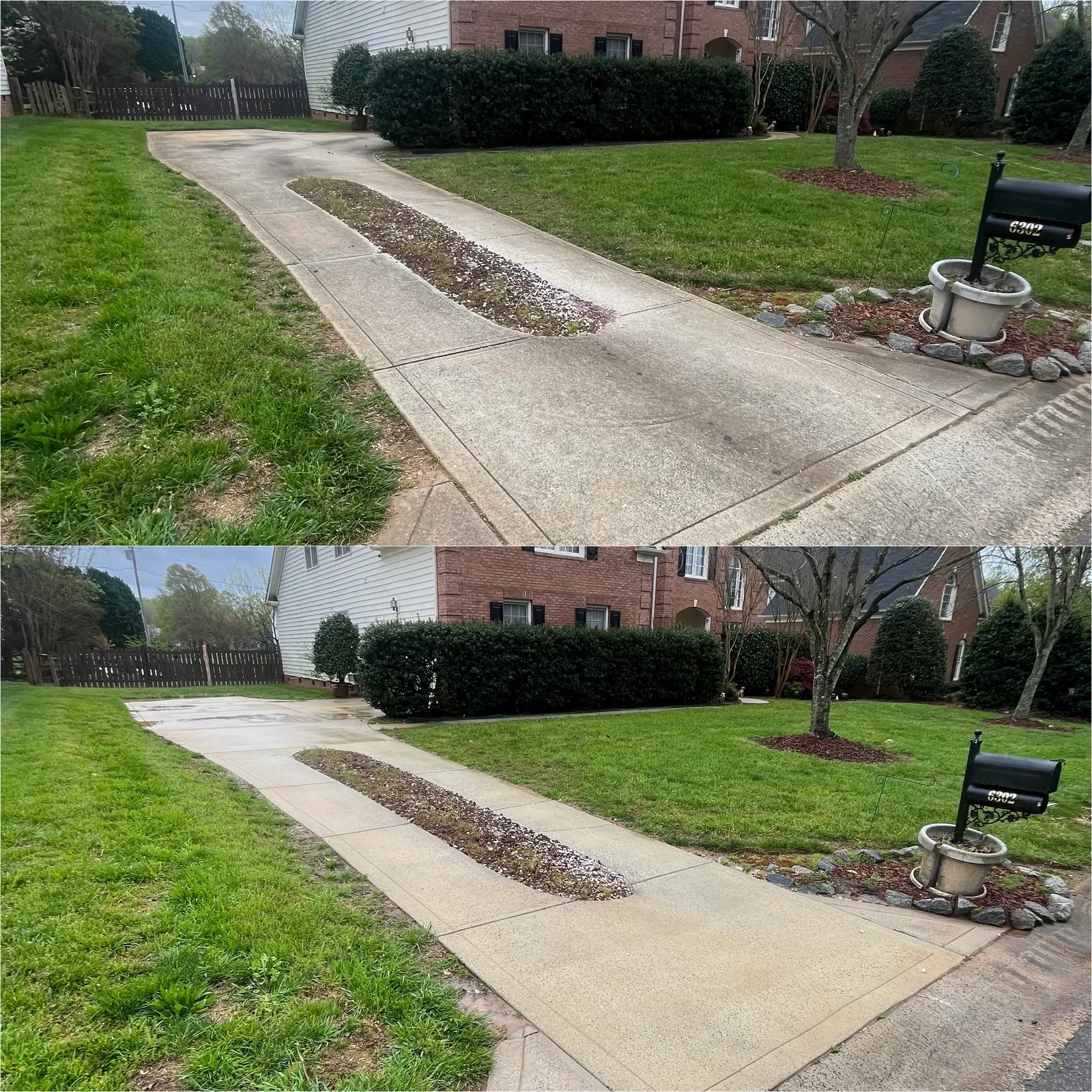 House Washing Before & After in Denver, NC & Lake Norman. Stand Out Exterior Cleaning