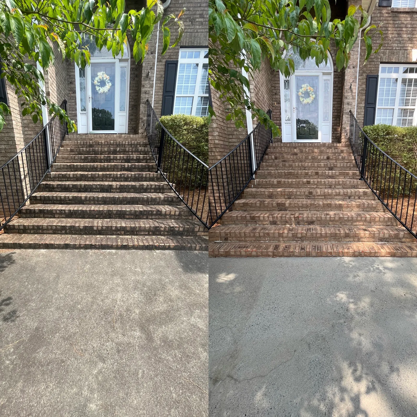 Roof Cleaning Before & After in Denver, NC & Lake Norman. Stand Out Exterior Cleaning