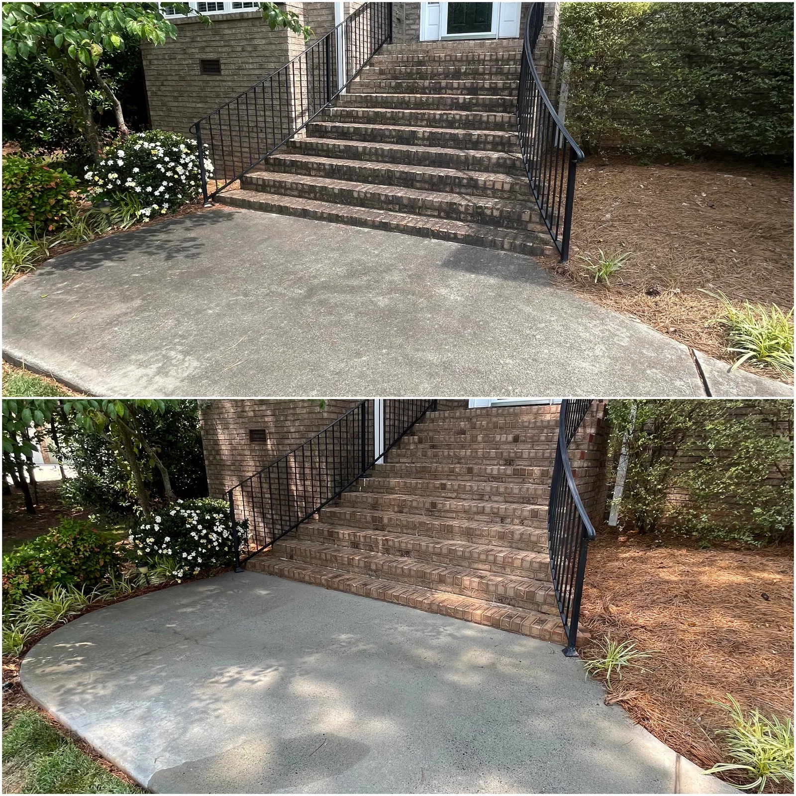 Roof Cleaning Before & After in Denver, NC & Lake Norman. Stand Out Exterior Cleaning