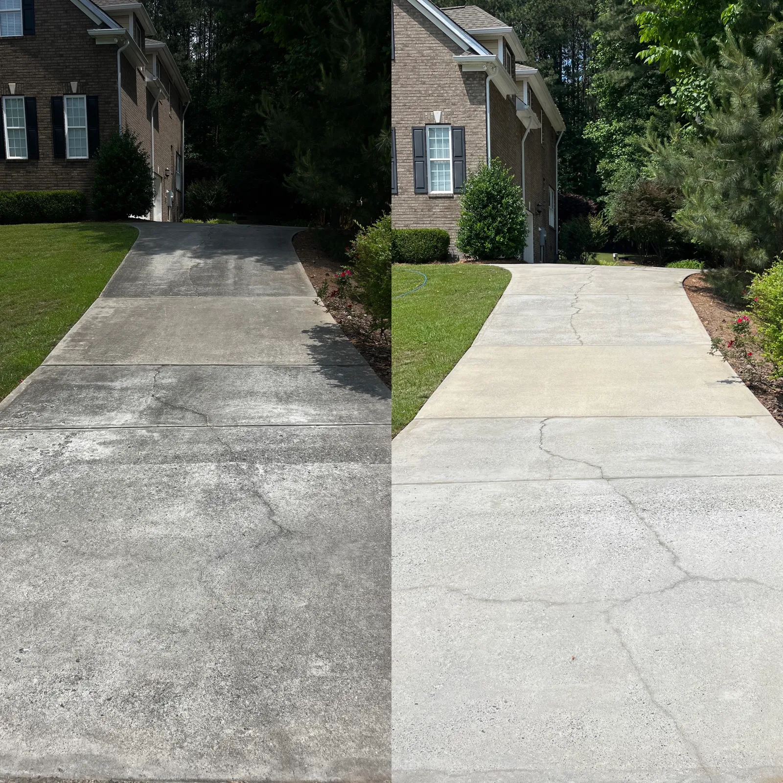 House Washing Before & After in Denver, NC & Lake Norman. Stand Out Exterior Cleaning