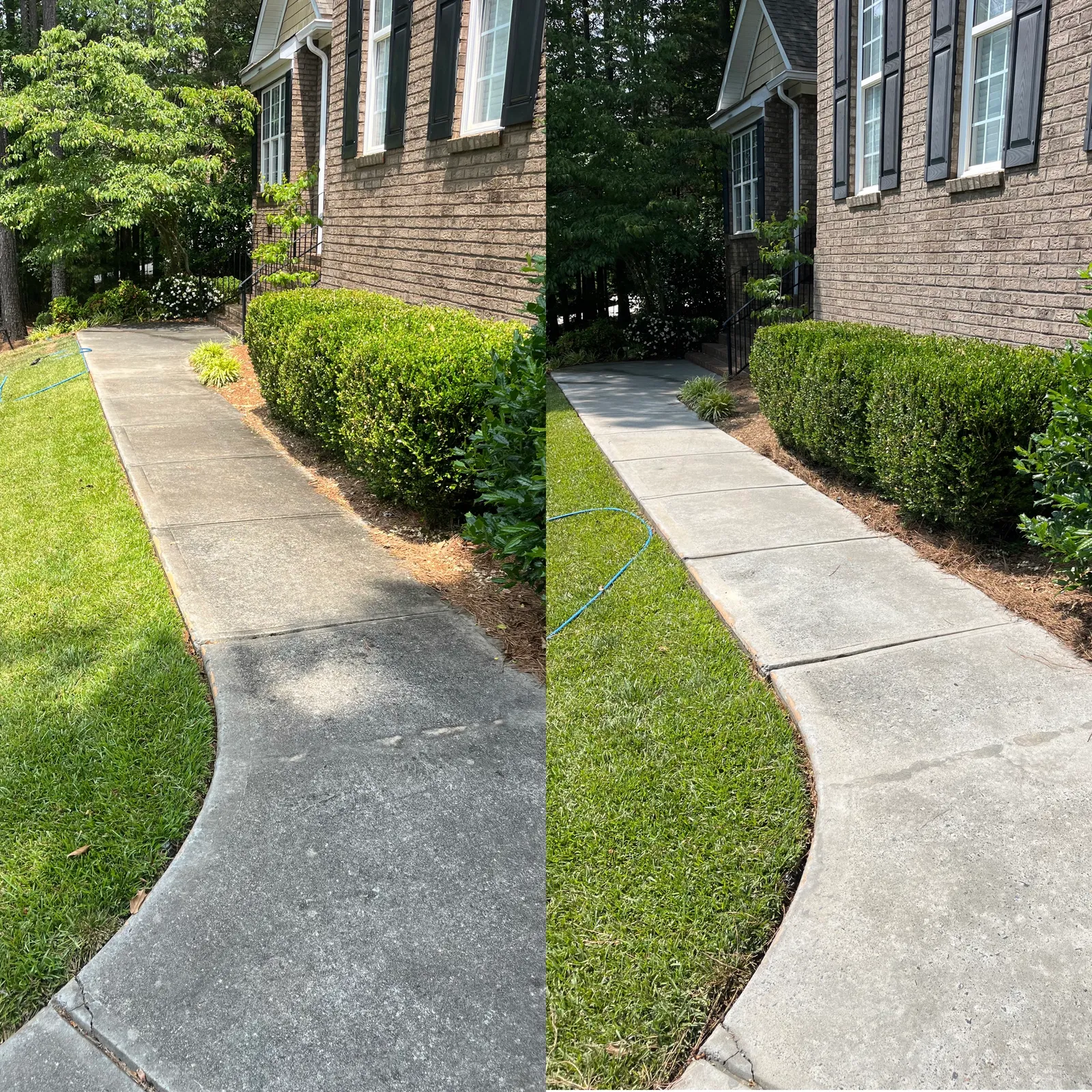 House Washing Before & After in Denver, NC & Lake Norman. Stand Out Exterior Cleaning