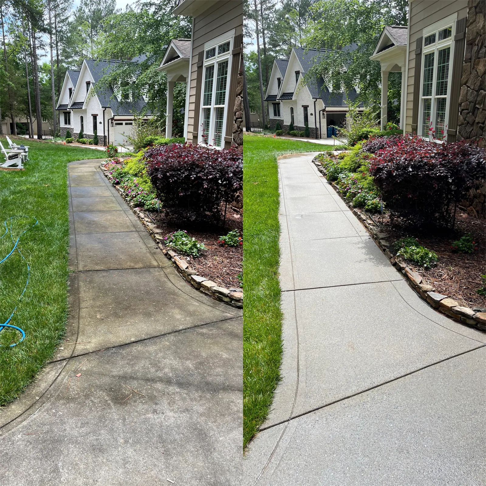 Gutter Cleaning Before & After in Denver, NC & Lake Norman. Stand Out Exterior Cleaning