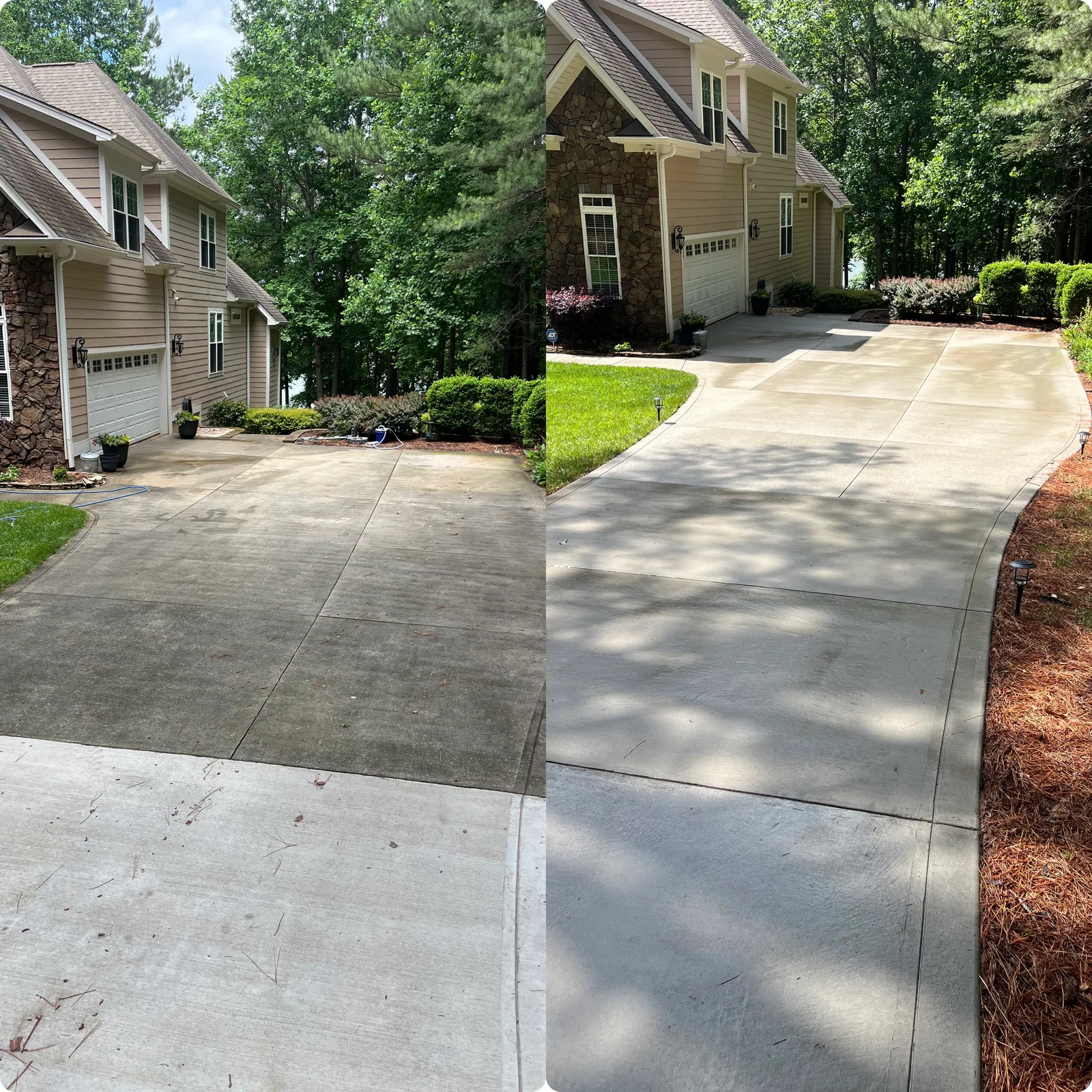 Gutter Cleaning Before & After in Denver, NC & Lake Norman. Stand Out Exterior Cleaning