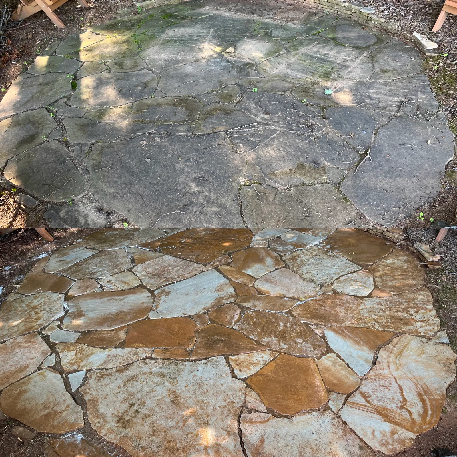 House Washing Before & After in Denver, NC & Lake Norman. Stand Out Exterior Cleaning