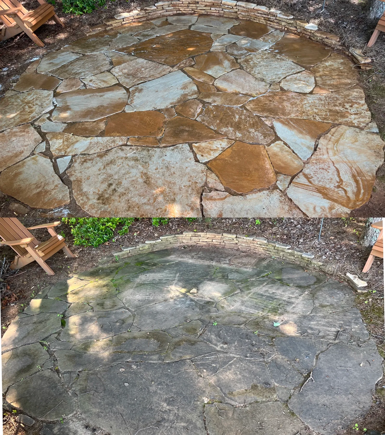 Driveway Cleaning Before & After in Denver, NC & Lake Norman. Stand Out Exterior Cleaning