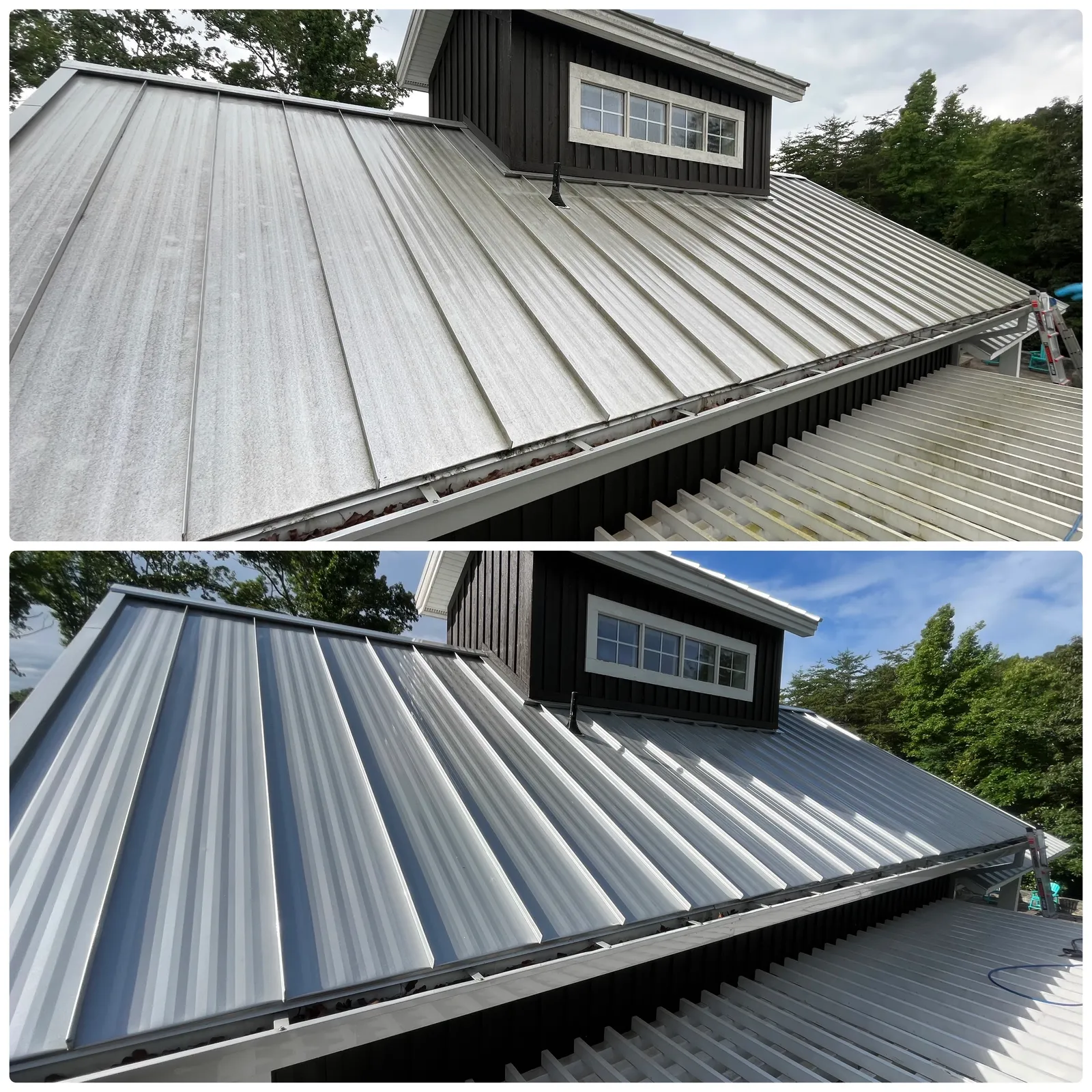 House Washing Before & After in Denver, NC & Lake Norman. Stand Out Exterior Cleaning
