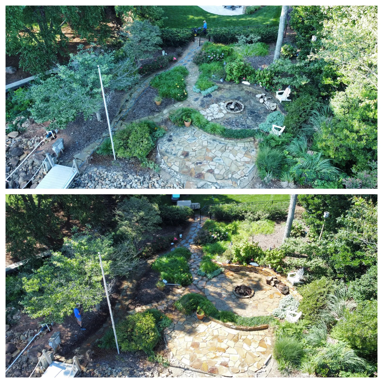 Driveway Cleaning Before & After in Denver, NC & Lake Norman. Stand Out Exterior Cleaning