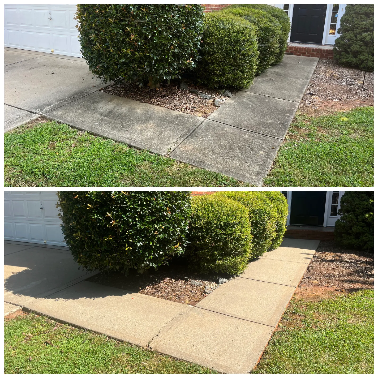 House Washing Before & After in Denver, NC & Lake Norman. Stand Out Exterior Cleaning