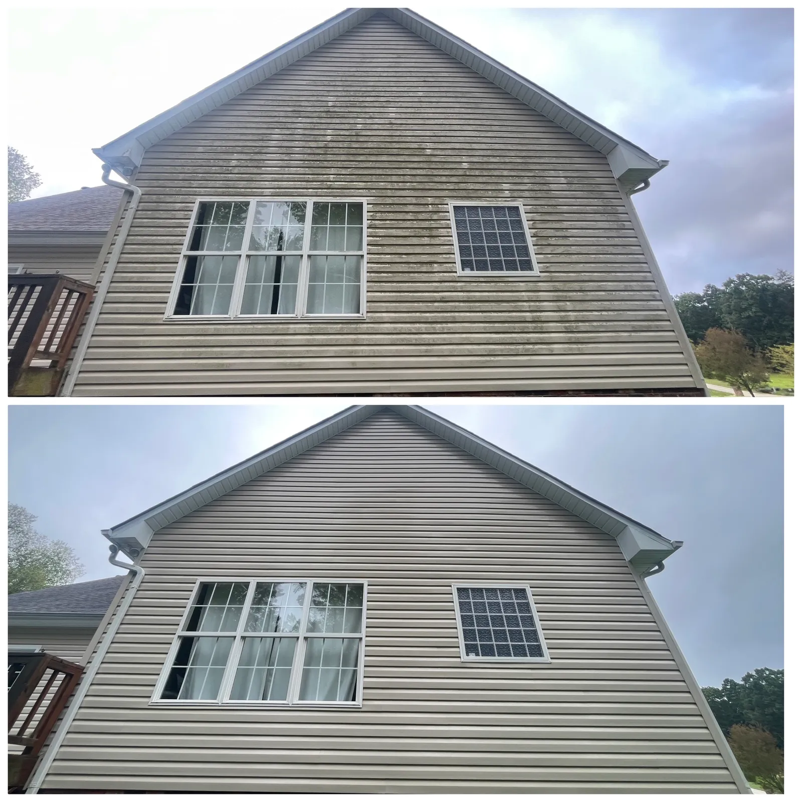 Driveway Cleaning Before & After in Denver, NC & Lake Norman. Stand Out Exterior Cleaning