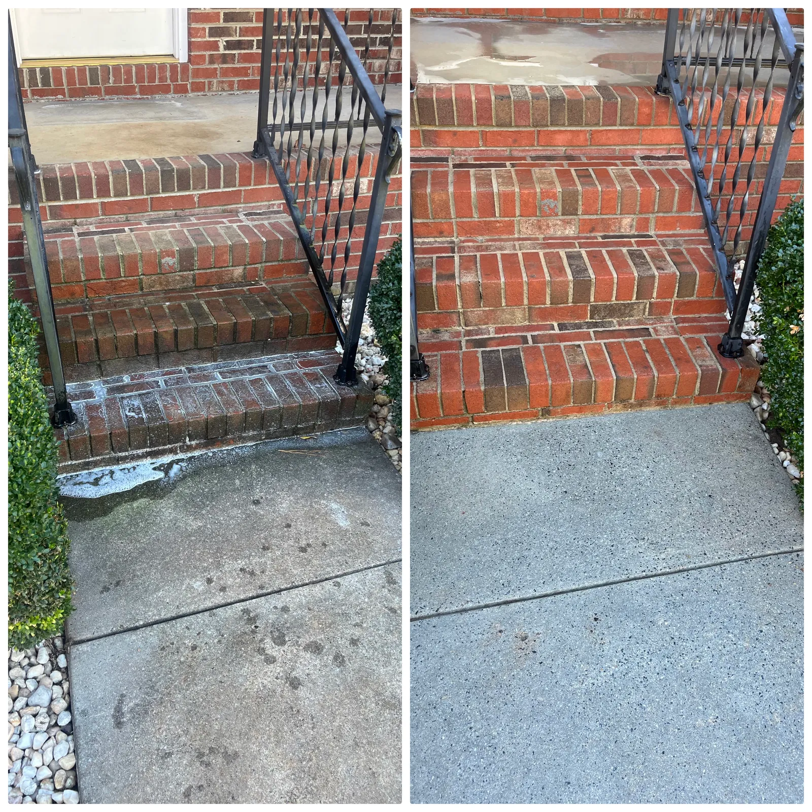 House Washing Before & After in Denver, NC & Lake Norman. Stand Out Exterior Cleaning