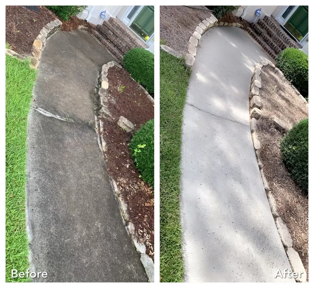 Roof Cleaning Before & After in Denver, NC & Lake Norman. Stand Out Exterior Cleaning