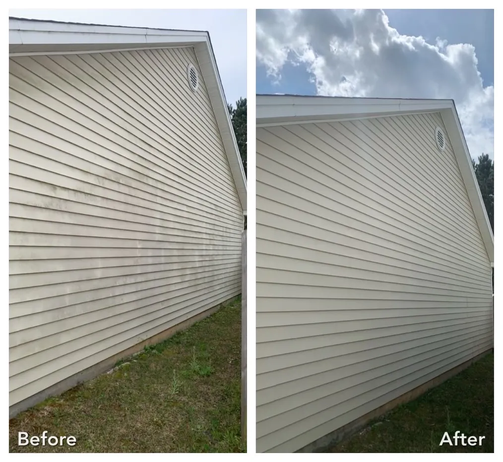 Driveway Cleaning Before & After in Denver, NC & Lake Norman. Stand Out Exterior Cleaning