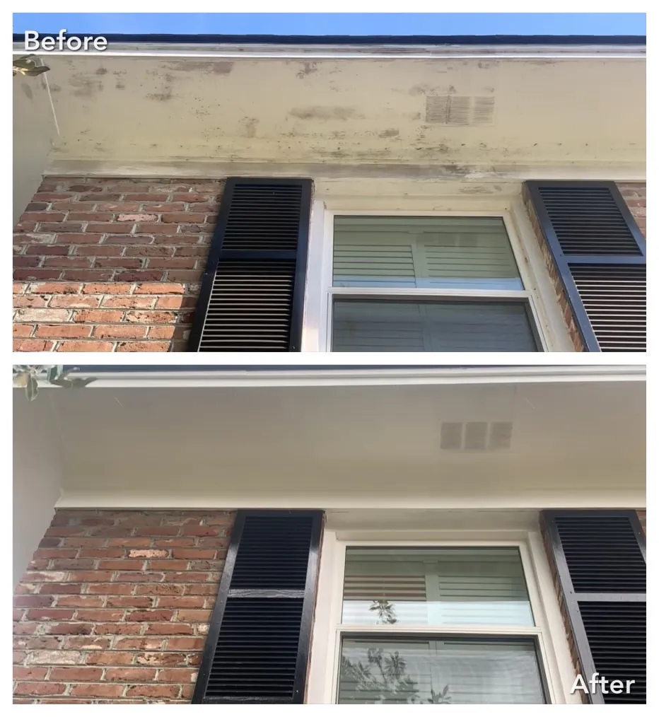 House Washing Before & After in Denver, NC & Lake Norman. Stand Out Exterior Cleaning