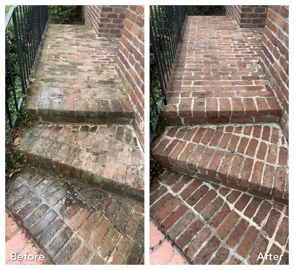 House Washing Before & After in Denver, NC & Lake Norman. Stand Out Exterior Cleaning