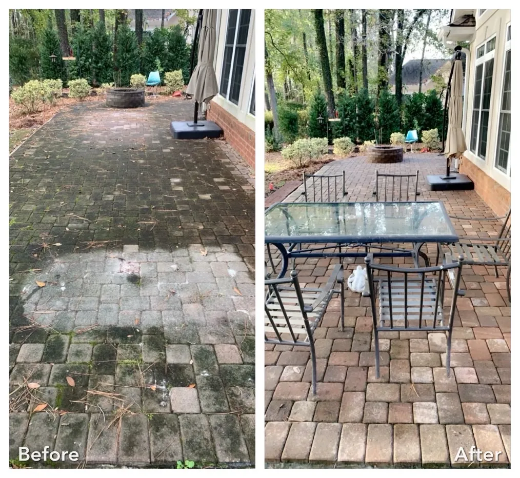 House Washing Before & After in Denver, NC & Lake Norman. Stand Out Exterior Cleaning