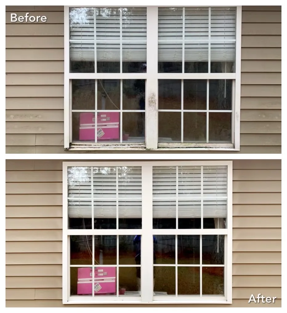 House Washing Before & After in Denver, NC & Lake Norman. Stand Out Exterior Cleaning
