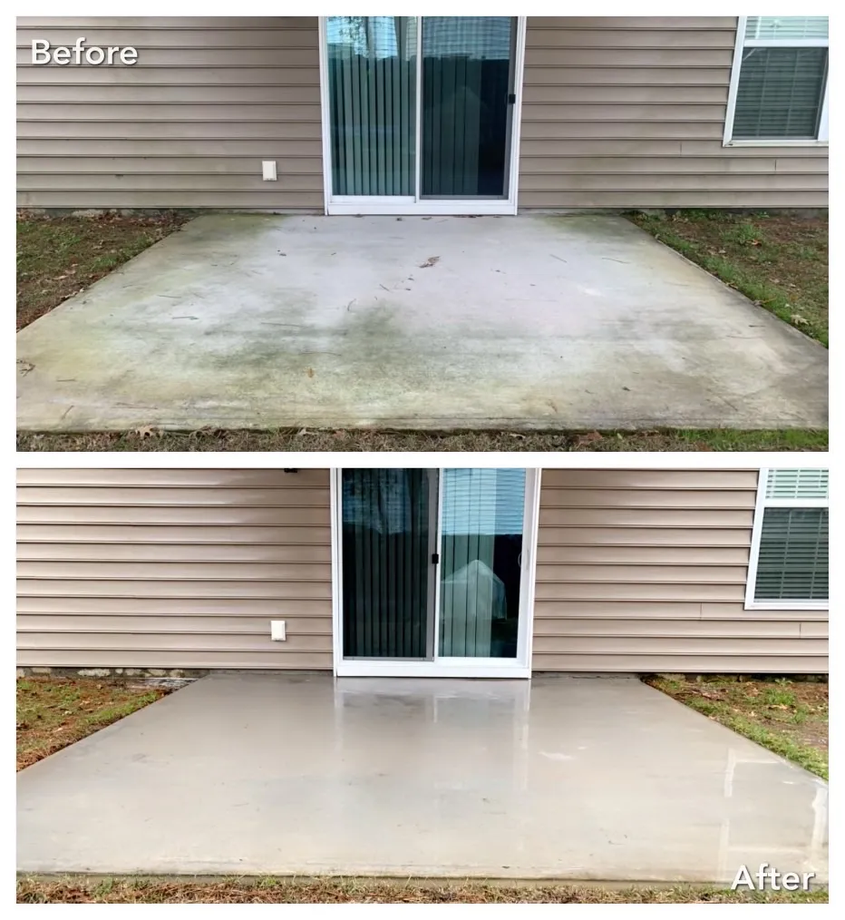 Driveway Cleaning Before & After in Denver, NC & Lake Norman. Stand Out Exterior Cleaning