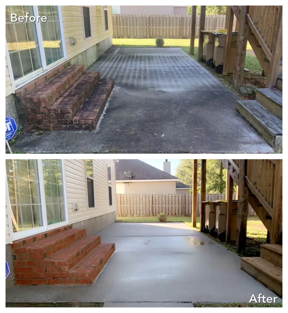 House Washing Before & After in Denver, NC & Lake Norman. Stand Out Exterior Cleaning