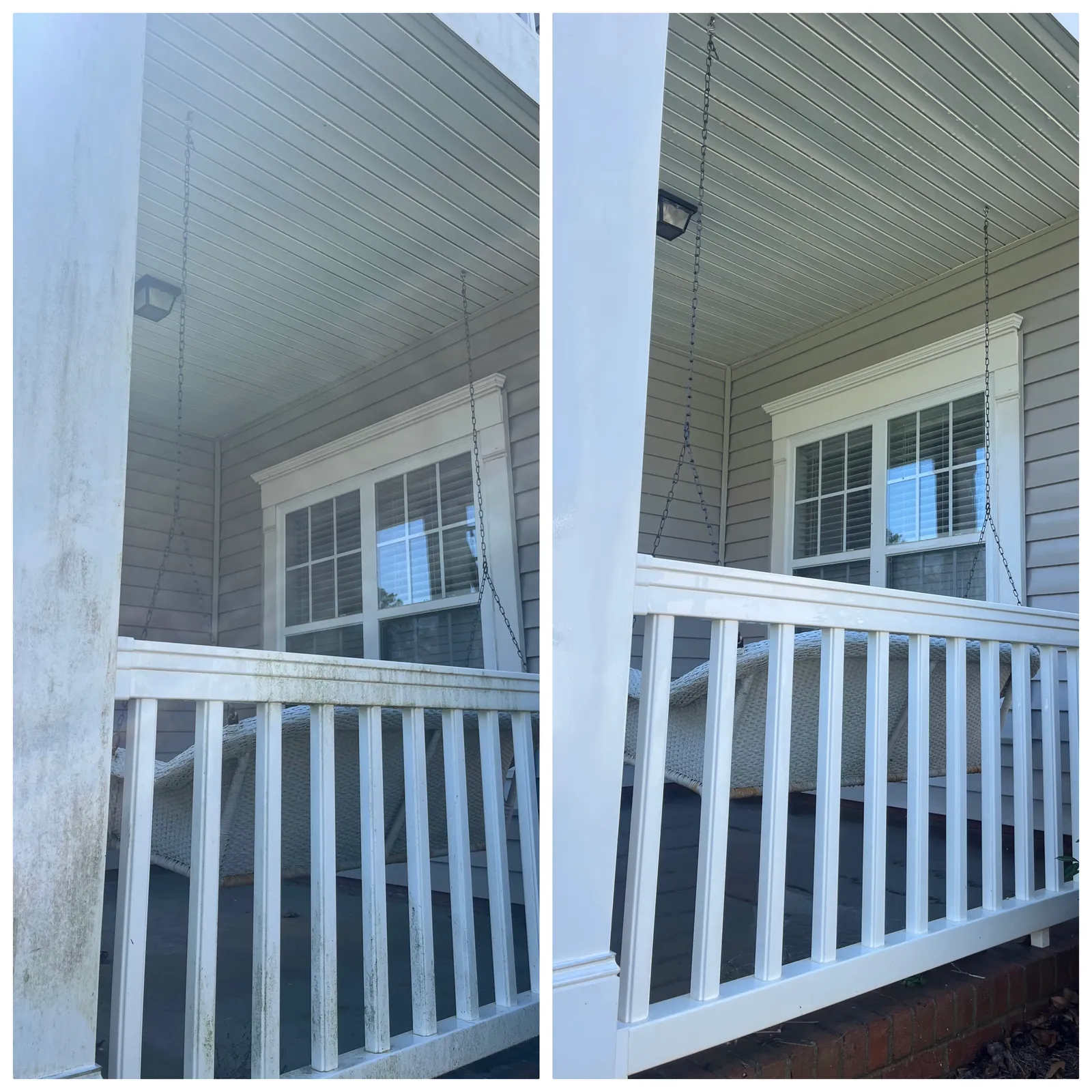 House Washing Before & After in Denver, NC & Lake Norman. Stand Out Exterior Cleaning