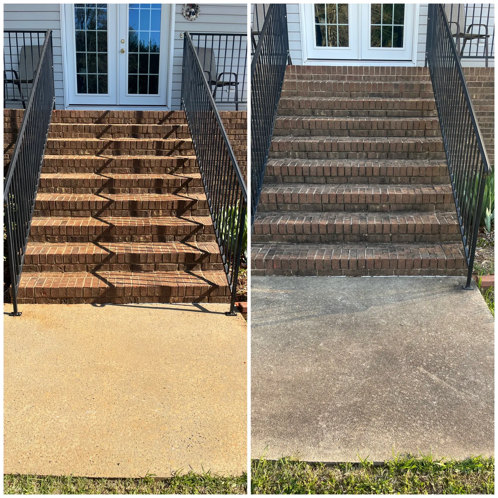 Paver Cleaning Before & After in Denver, NC & Lake Norman. Stand Out Exterior Cleaning
