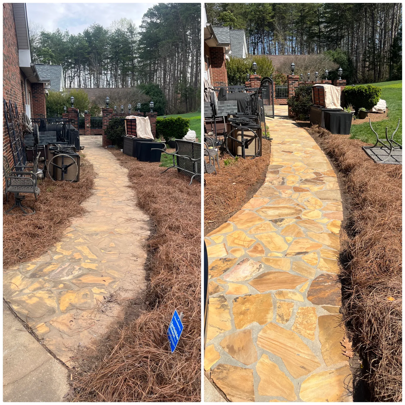 House Washing Before & After in Denver, NC & Lake Norman. Stand Out Exterior Cleaning