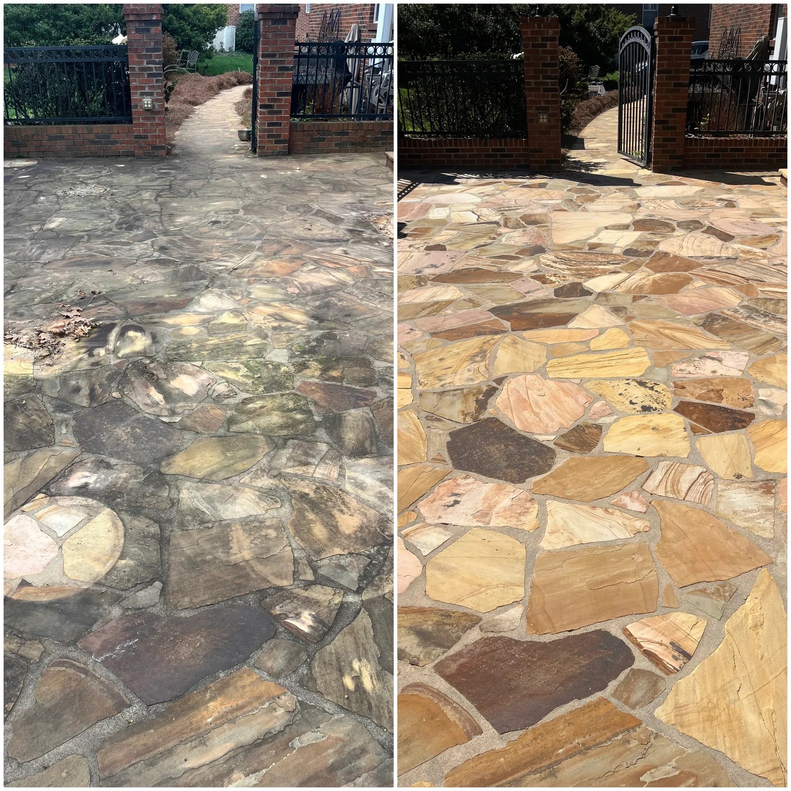 House Washing Before & After in Denver, NC & Lake Norman. Stand Out Exterior Cleaning