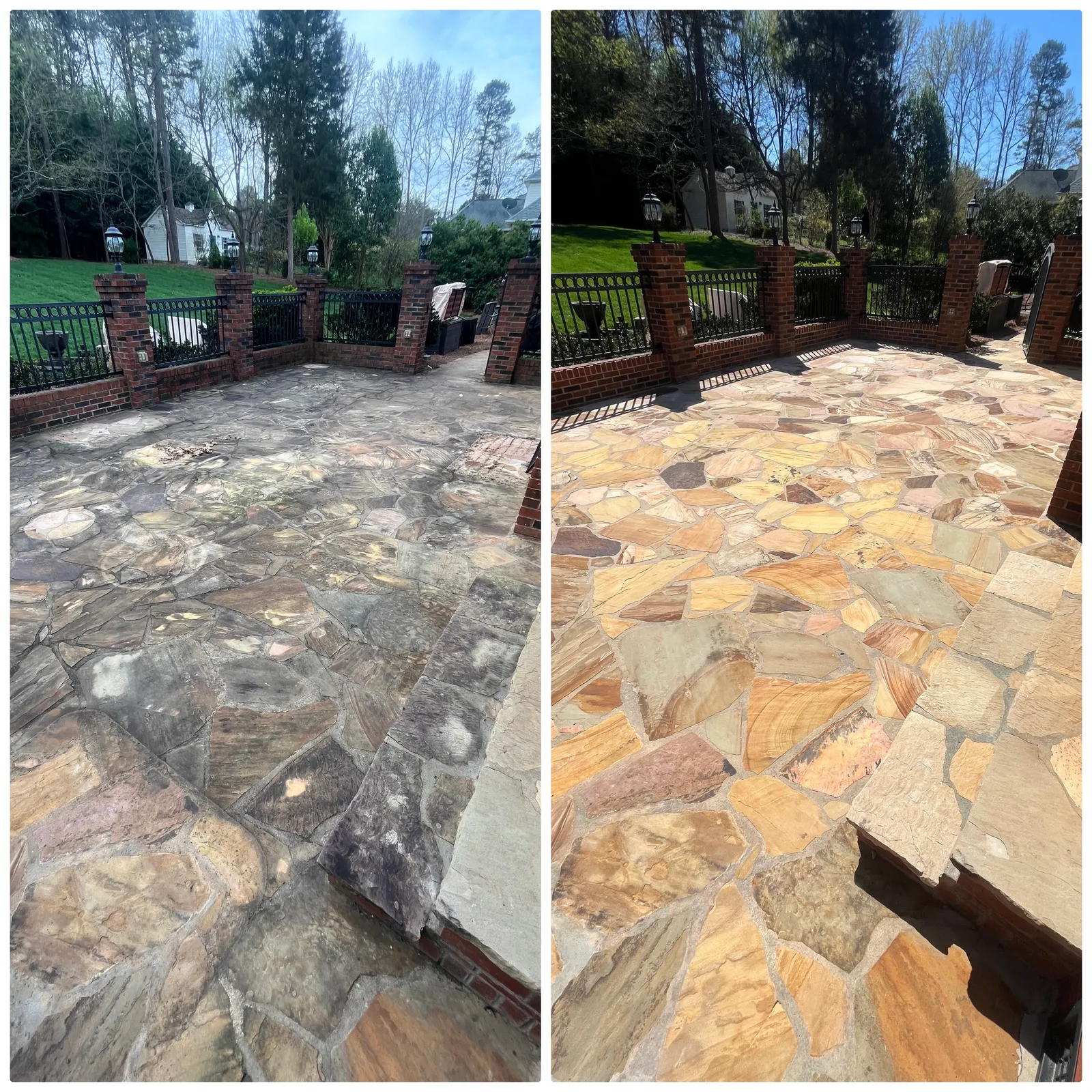 House Washing Before & After in Denver, NC & Lake Norman. Stand Out Exterior Cleaning