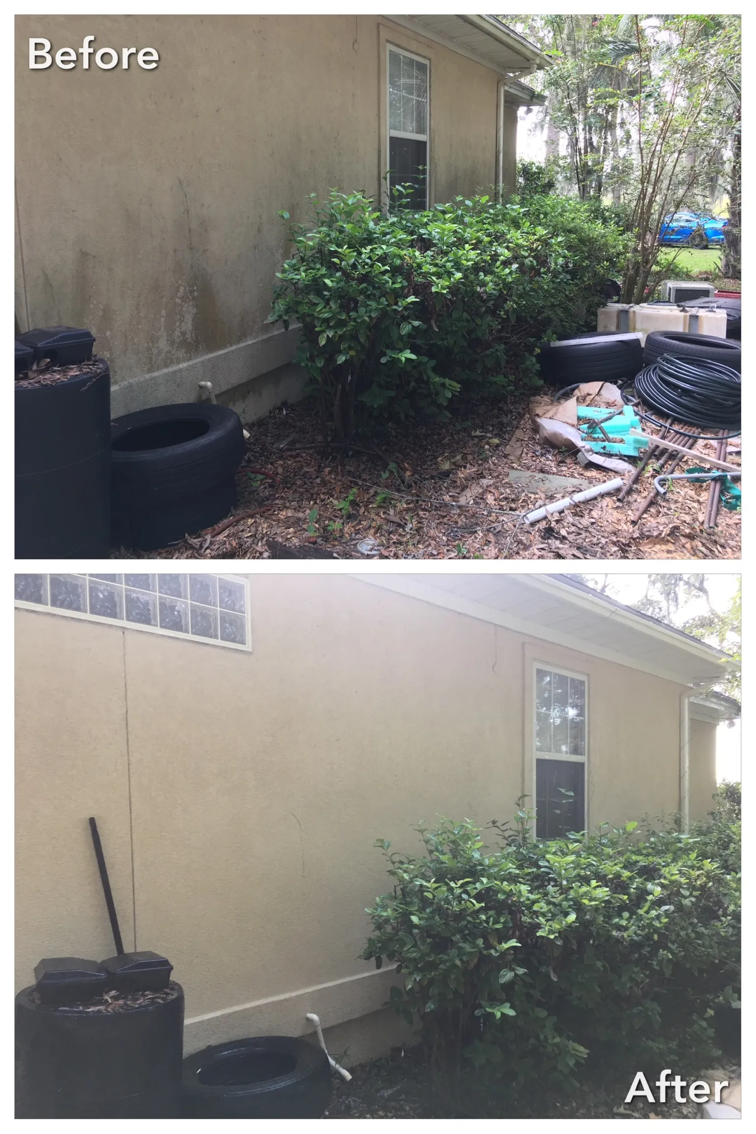 House Washing Before & After in Denver, NC & Lake Norman. Stand Out Exterior Cleaning