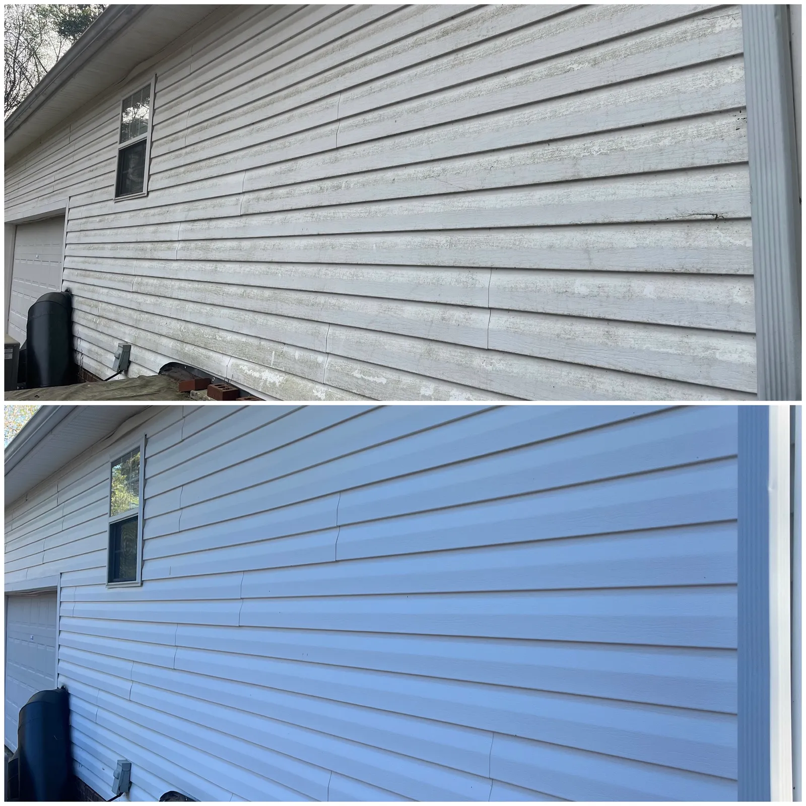 House Washing Before & After in Denver, NC & Lake Norman. Stand Out Exterior Cleaning