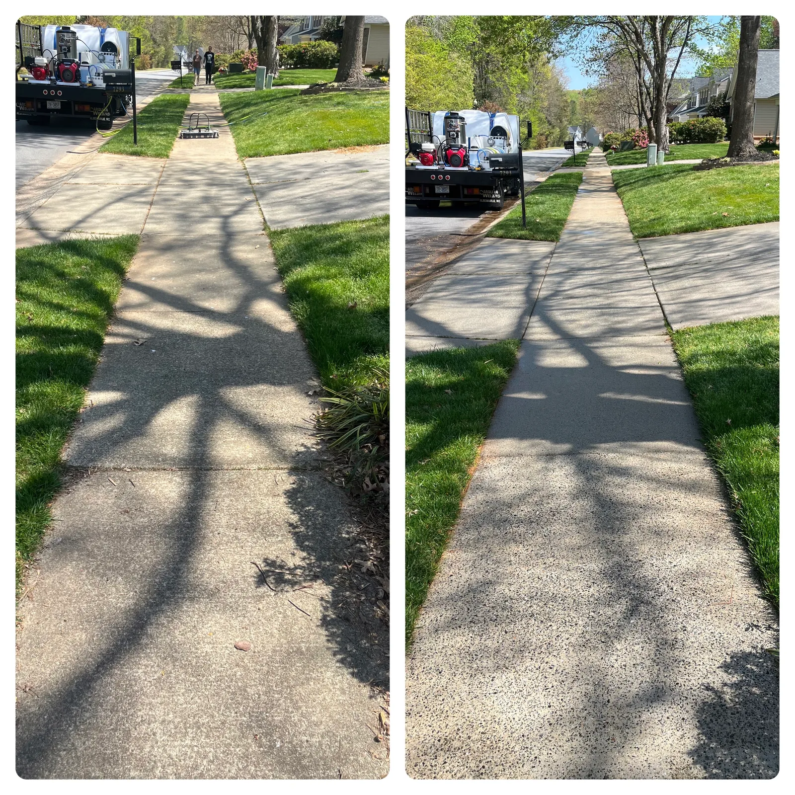 Driveway Cleaning Before & After in Denver, NC & Lake Norman. Stand Out Exterior Cleaning