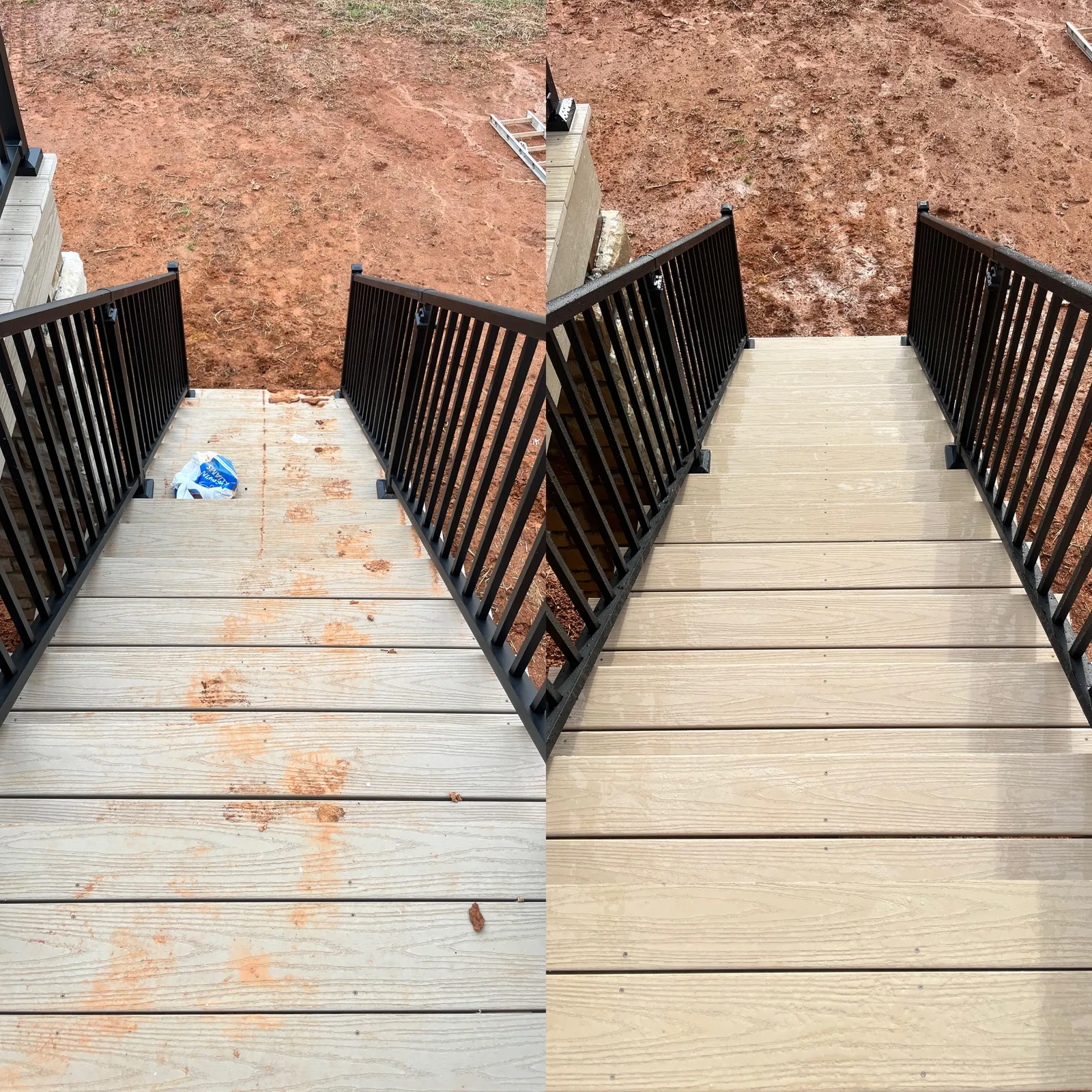 Exterior Cleaning Before & After in Denver, NC & Lake Norman. Stand Out Exterior Cleaning