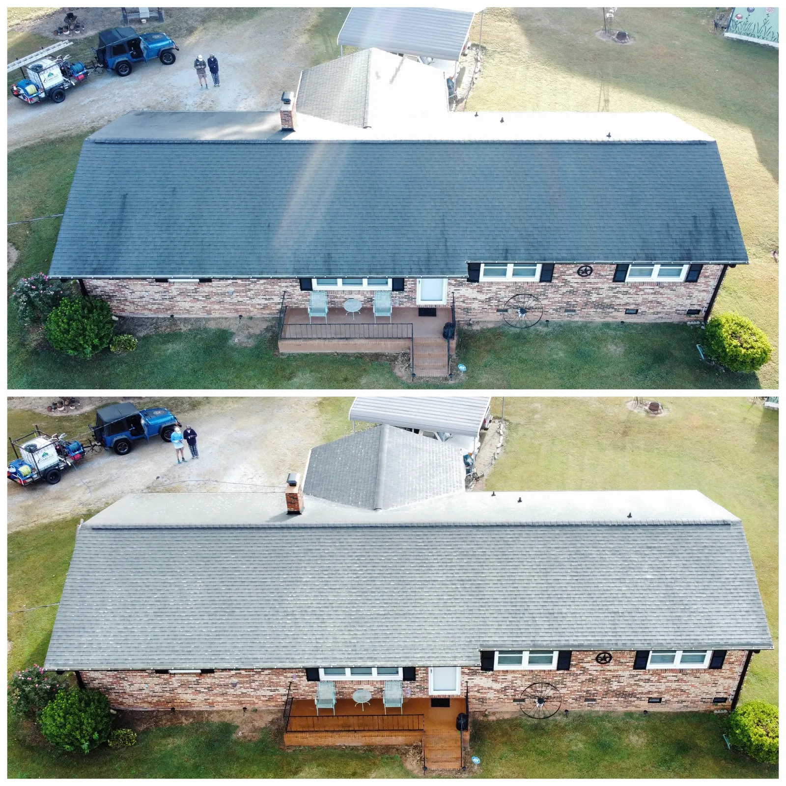 Exterior Cleaning Before & After in Denver, NC & Lake Norman. Stand Out Exterior Cleaning